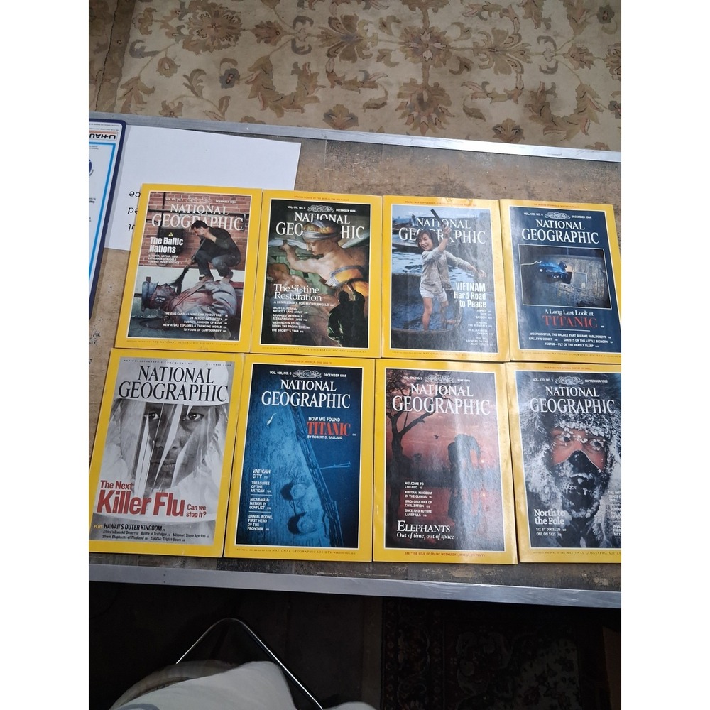 Older National Geographic Magazines Lot Of 8